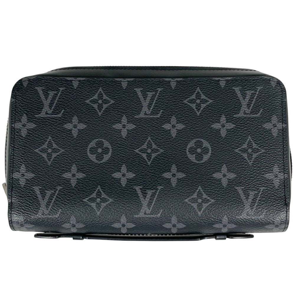 Louis Vuitton Zippy Long Wallet Round Zipper Monogram Eclipse Black Noir Black